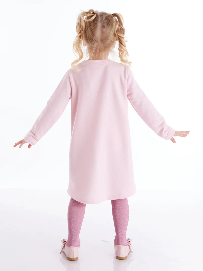 دينوكيدس فستان وردي للبنات بتصميم زرافة